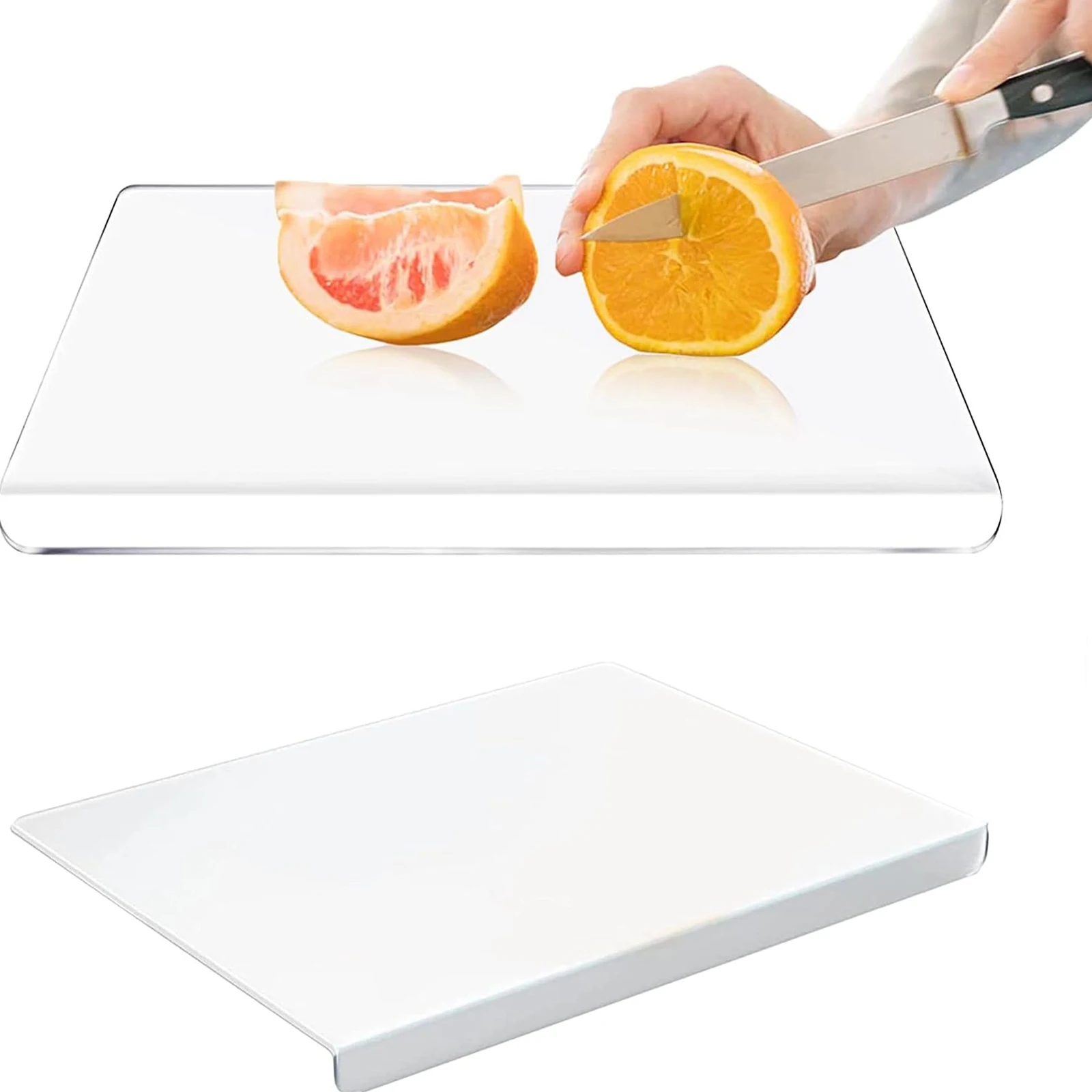 Acrylic Cutting Board Clear Cutting Board for Counter Countertop Protector Home Restaurant Cutting Board Organizer, 450x400mm