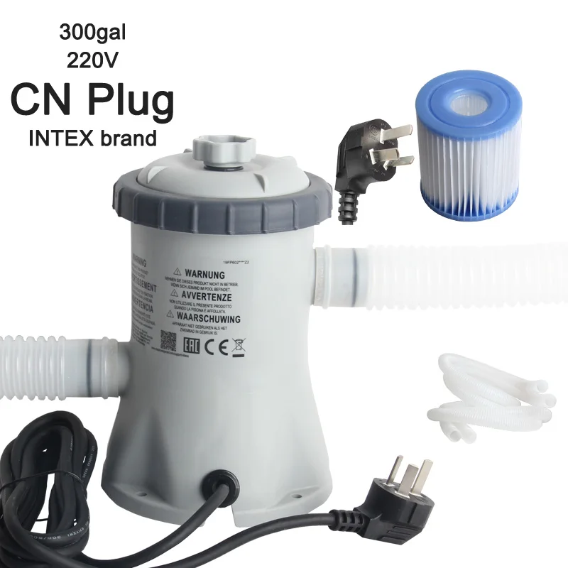

INTEX28604 water filter pump 220V 530gal 3 pin plug above ground pool summer family swimming pool cleaning accessory circulation