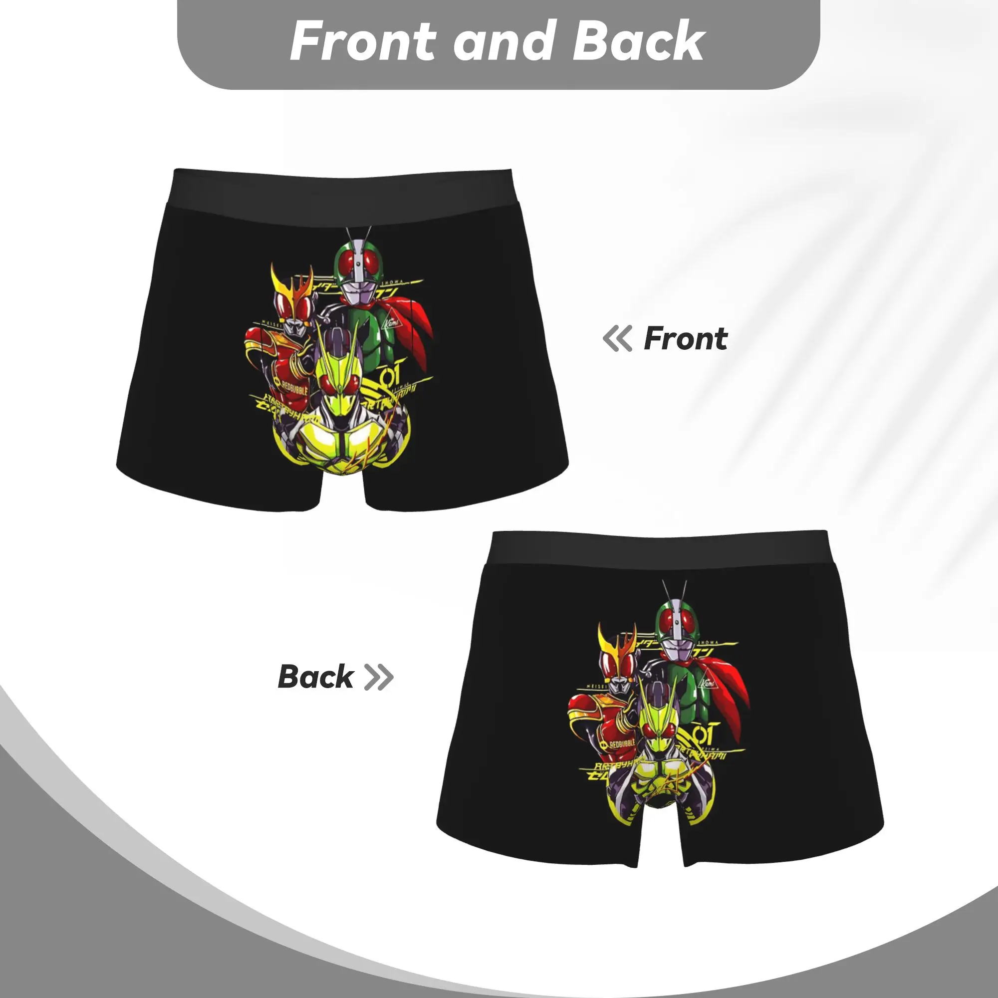 RIDER GENERATIONS  Bandai Kamen Rider Underpants Breathbale Panties Men's Underwear Ventilate Shorts Boxer Briefs view 4