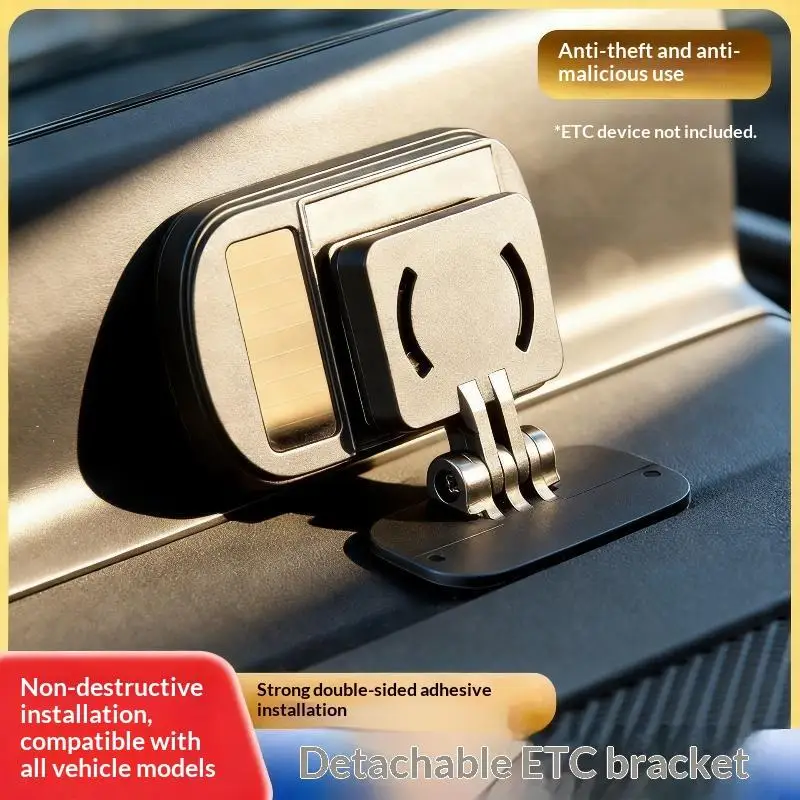 Universal Car Adhesive-Free Mount Base Removable Dashboard Holder For GPS Tracker Dash Cam Parking Pass Toll Tag Transponder