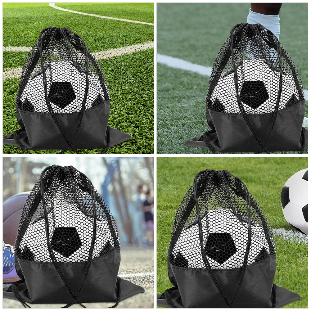Drawstring Basketball Backpack Mesh Ball Storage Bag Large Capacity Sports Ball Carrier for Outdoor Training Soccer Football