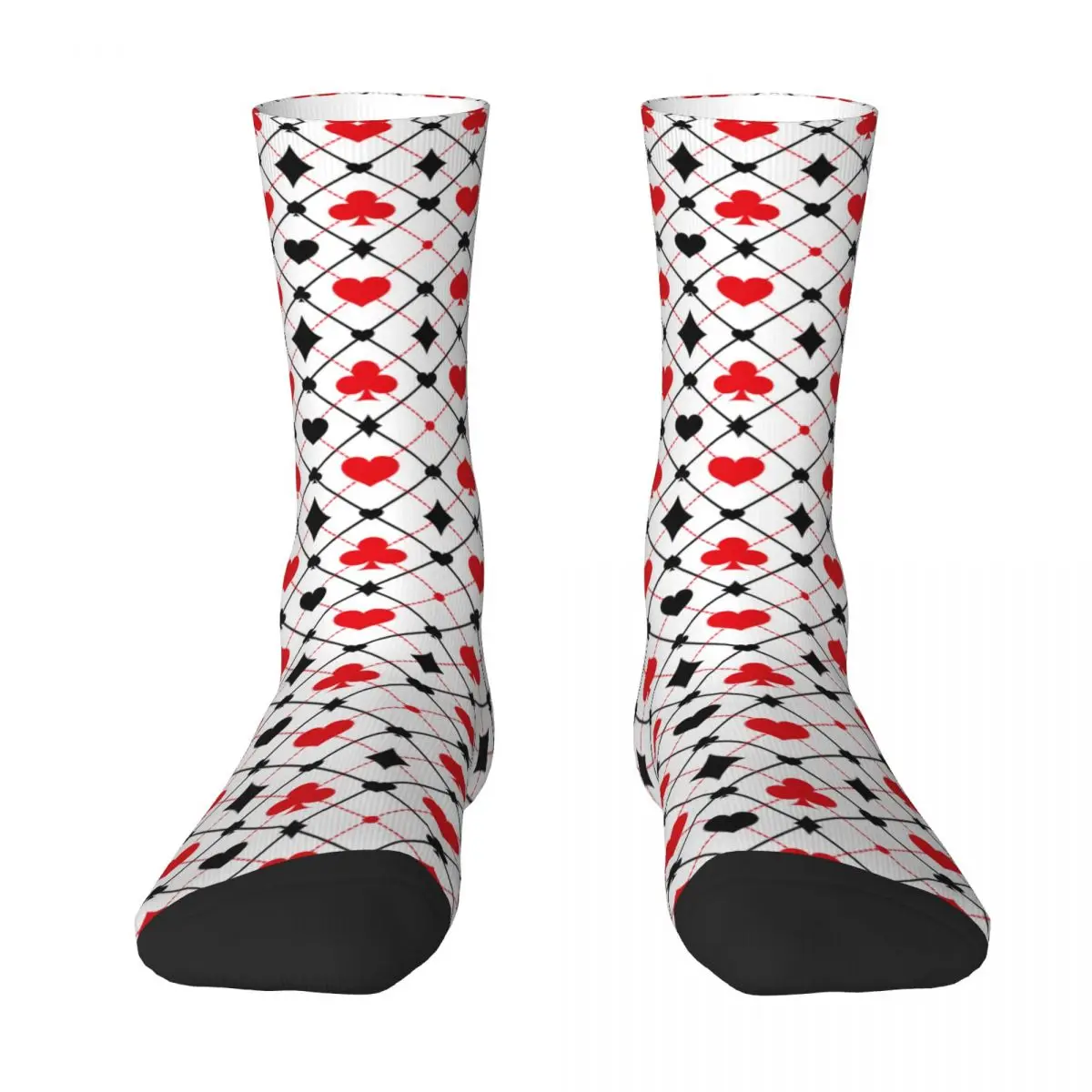 Design Playing Cards Suit Unisex Winter Socks Warm Happy Socks street style Crazy Sock