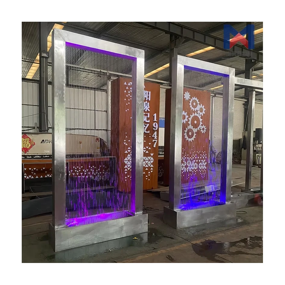 

Customization.Metal Garden Rain Curtain Rain Curtain Wall Water Fountain Indoor Waterfall Rain Water Curtain for Garden
