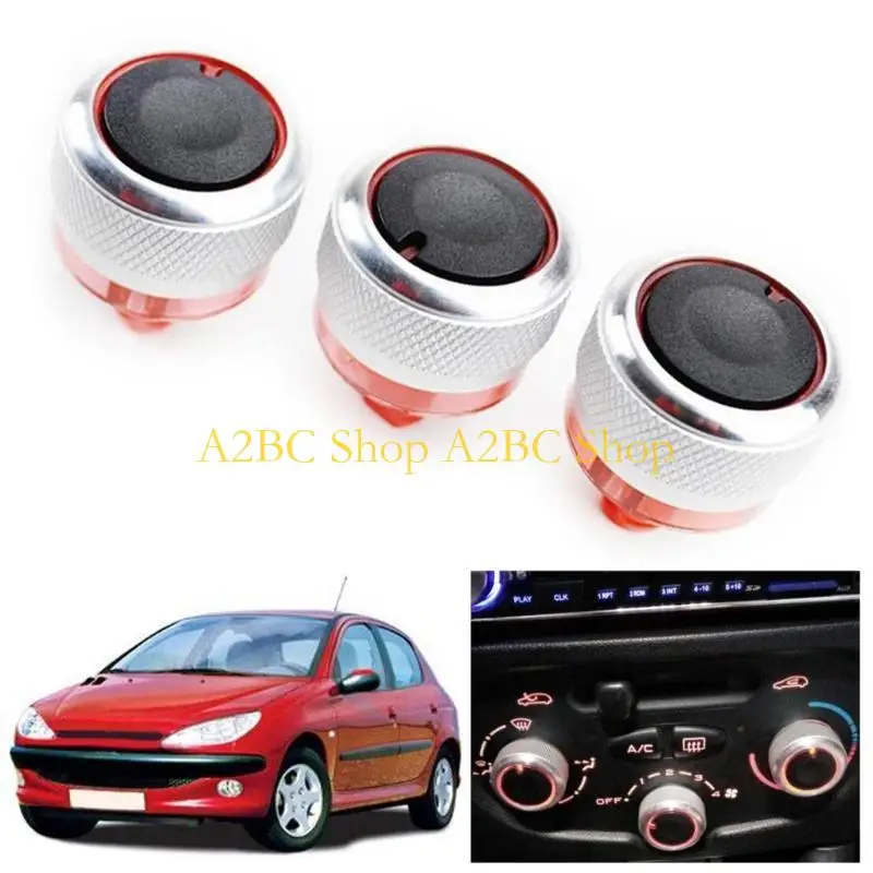 A2BC 3 Pack Air Conditioning Control Knobs For 206 207 Enhancing Driving Experience