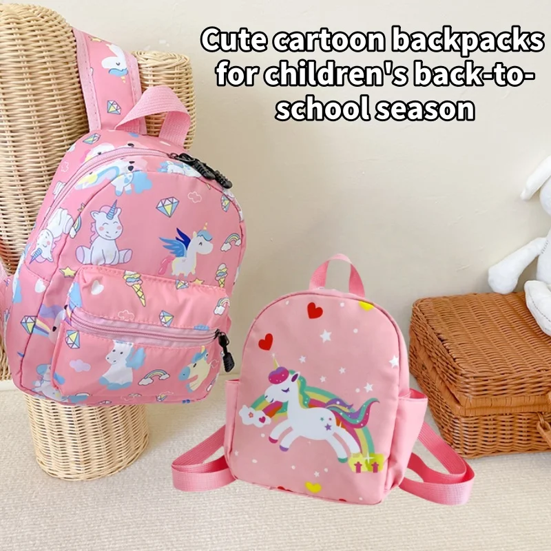 

New Children's Bags for the Back-To-School Season: Cute Cartoon Printed Kindergarten Schoolbags, Backpacks for Boys and Girls, a