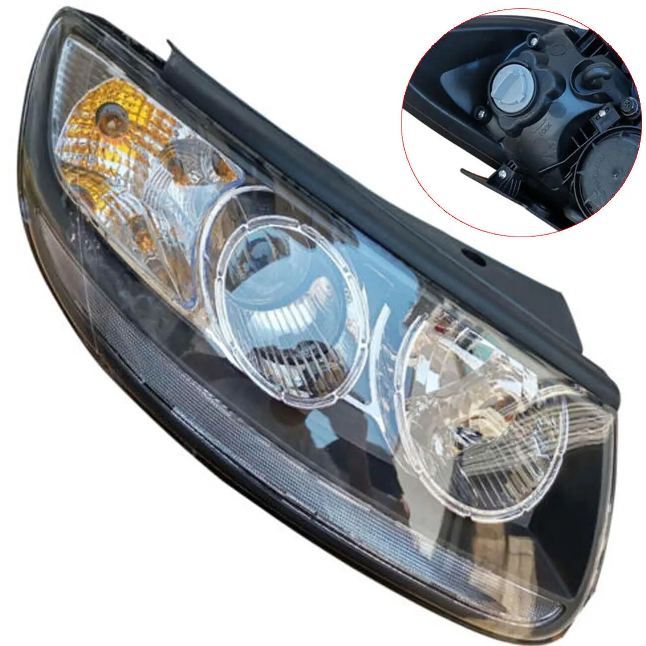 Left / Right Headlights Headlamps for 2007-2012 Hyundai Santa Fe All Models