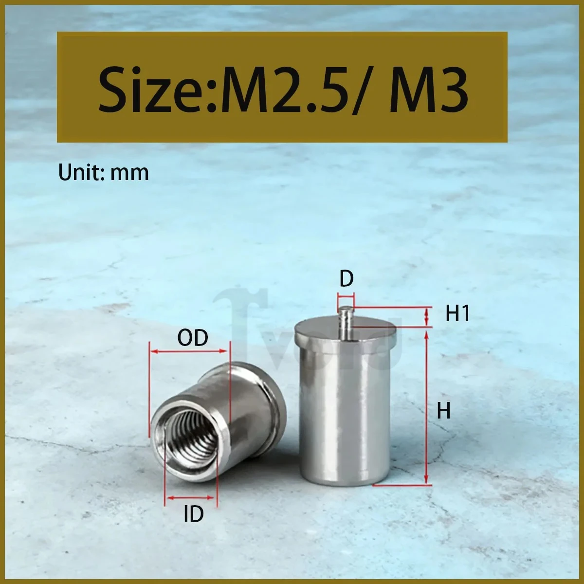 M2.5/M3 Copper Tin Plated Solder Joint Positioning Column PCB Solder Pin Fixing Column Circuit Board Support Fastener