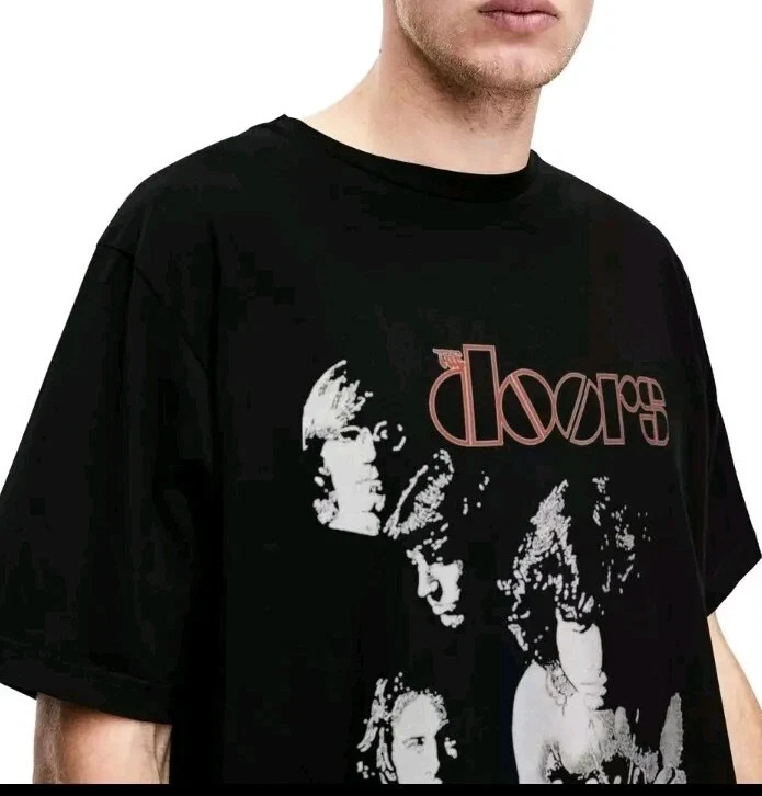 تي شيرت The Doors 70's Rock N Roll Band Style تي شيرت قطني عالي الجودة غير رسمي على الموضة تي شيرت جرافيك تي شيرت رجالي