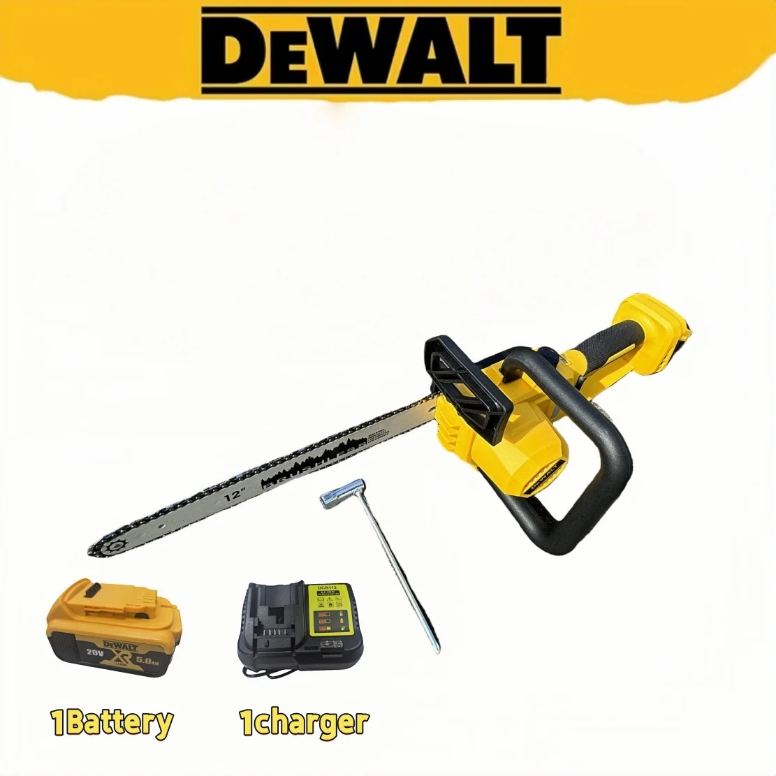 

Dewalt 20V Battery Electric Goddess 12in Brushless Electric Chain Saw 600W Cordless Wood Cutting GardenTrimming Electric Saw