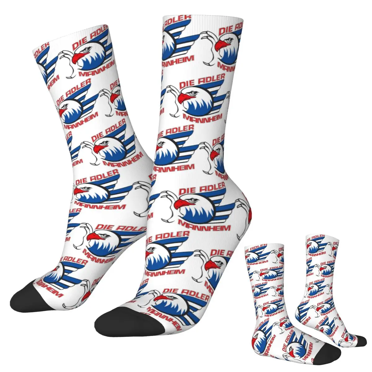 Adler Mannheim calcetines de hockey Harajuku medias de alta calidad calcetines largos para todas las estaciones accesorios para regalo de cumpleaños Unisex