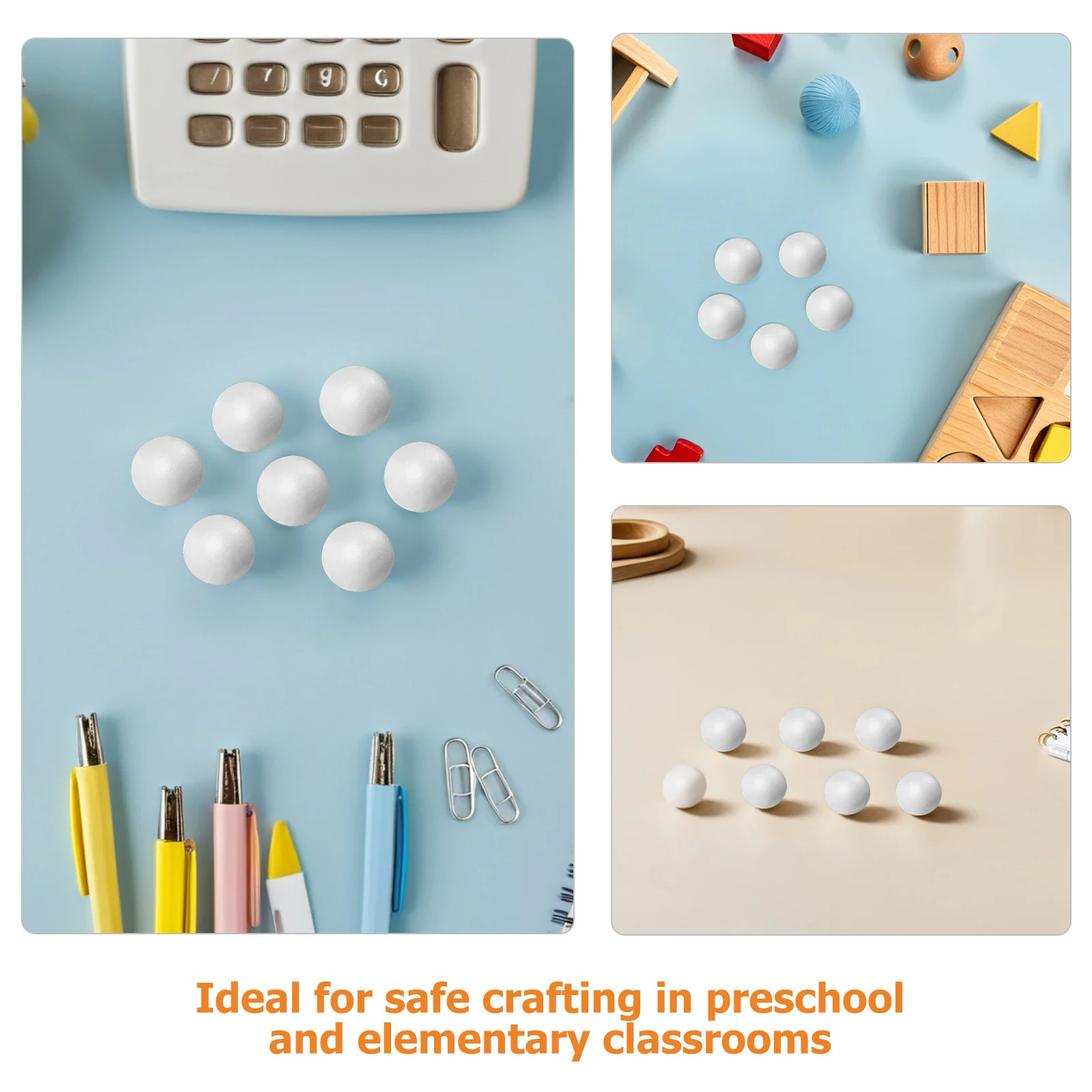 ลูกบอลโฟม 1500 ชิ้น ขนาด 1.5 ซม. ทรงกลม ทำจากโพลีสไตรีน ผิวเรียบ สำหรับงานประดิษฐ์เด็ก ชุดลูกบอลตกแต่งสำหรับระบายสี งานคริสต์มาส งานแต่งงาน