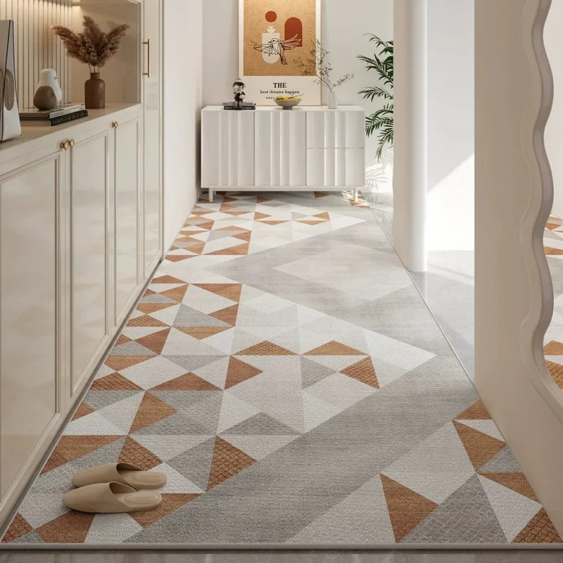Hallway Floor Mats Geometric Pattern Corridor Carpet Long Strip Runner Non-slip Rugs Welcome Rug Entry Door Mat Home Decoration