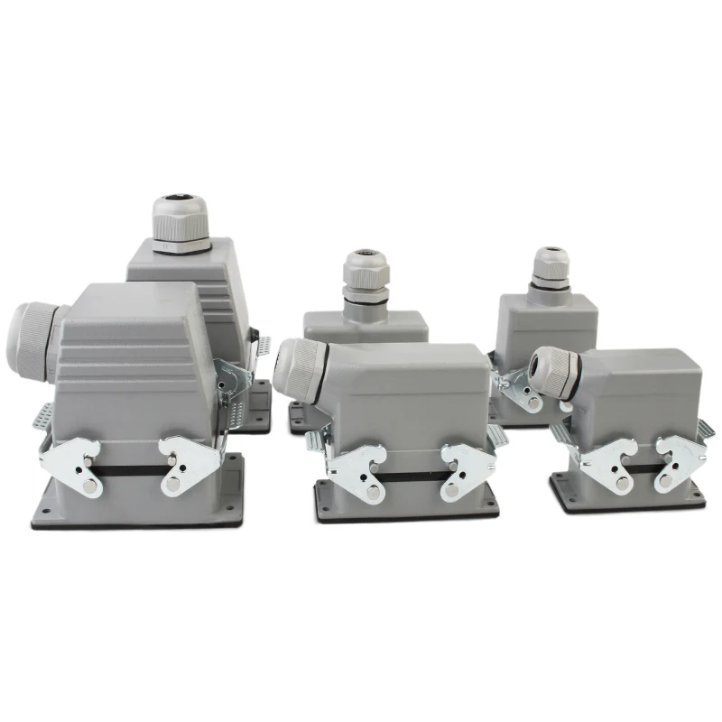

Heavy duty connector HDC-HSB-04 core 6 core 12 core rectangular industrial waterproof aviation plug high current 35A