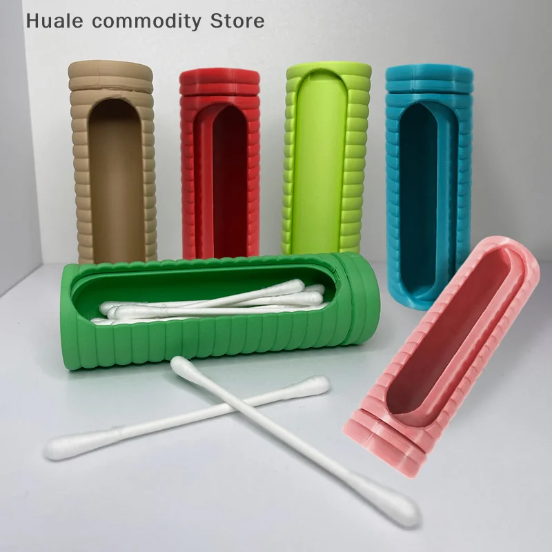 Portable Storage Box For Cotton Swabs, Toothpicks, And Small Craft Supplies Swab Holder Home Office Travel Small Storage Box