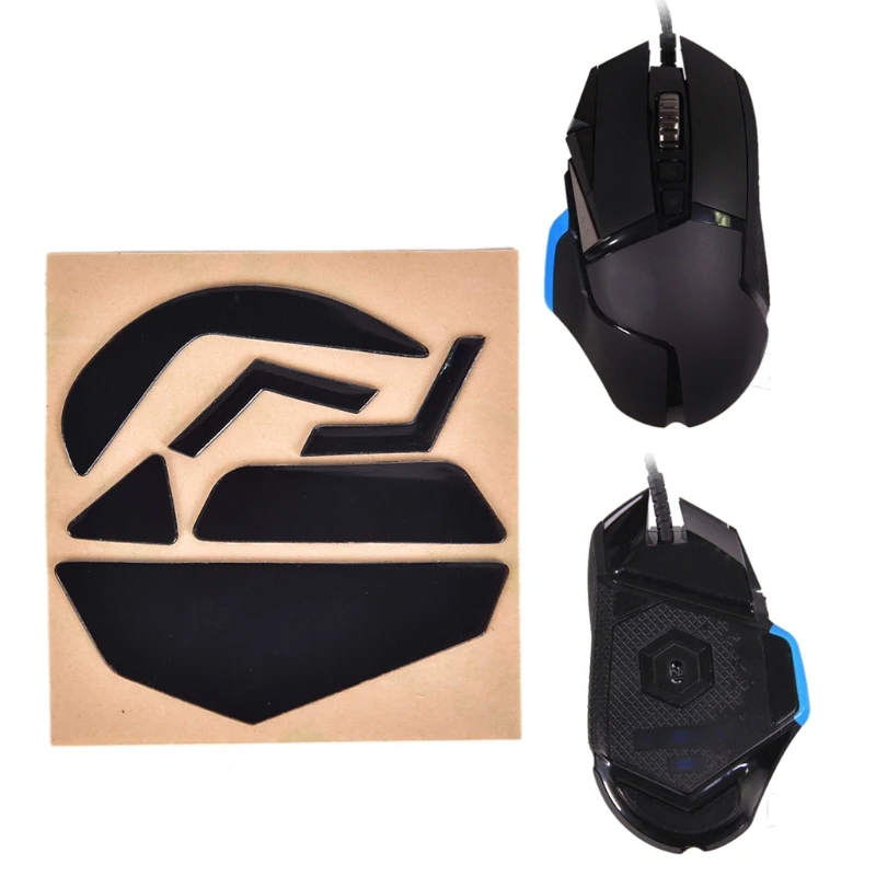 Mouse Skates Pads 1Set Black Rounded Curved Edges Mouse Feet Stickers Replacement for  G502 Mouse DropShipping