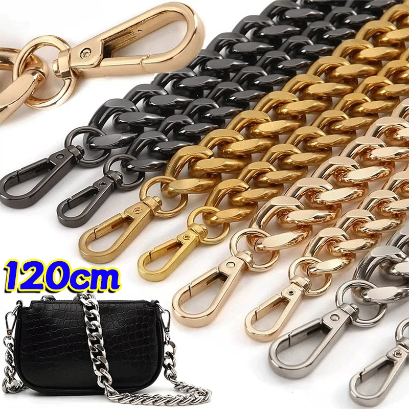 Metal Aluminum Bag Chain Strap Handle Shoulder Crossbody Handbag Bag Diy Metal Replacement Chains Bag Parts Accessories