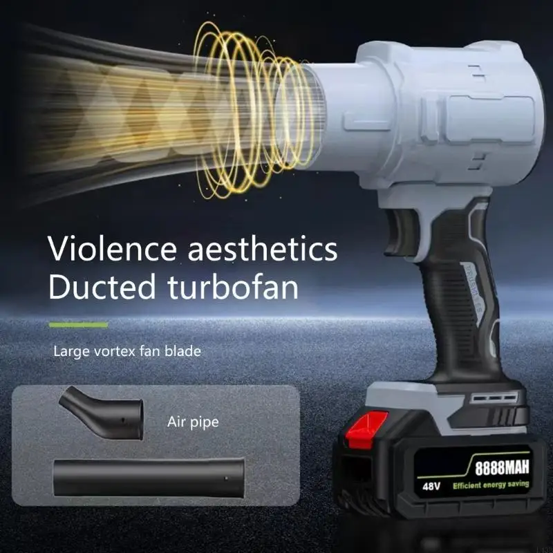 منفاخ أوراق شجر لاسلكي عالي الكفاءة 21 فولت بتصميم نفاث للمنزل والفناء مثالي لنفخ أوراق الشجر والثلج L43B