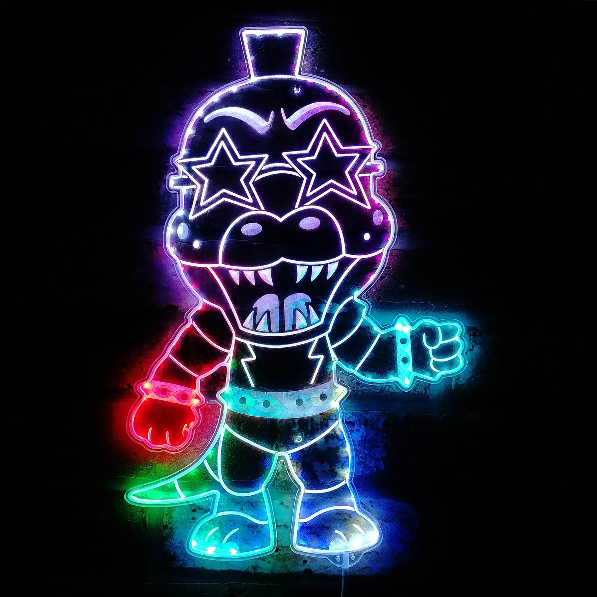 

Freddy Fnaf Monty Gator Neon LED Sign, Gamer Night Light LED Sign, Game Room Neon Sign