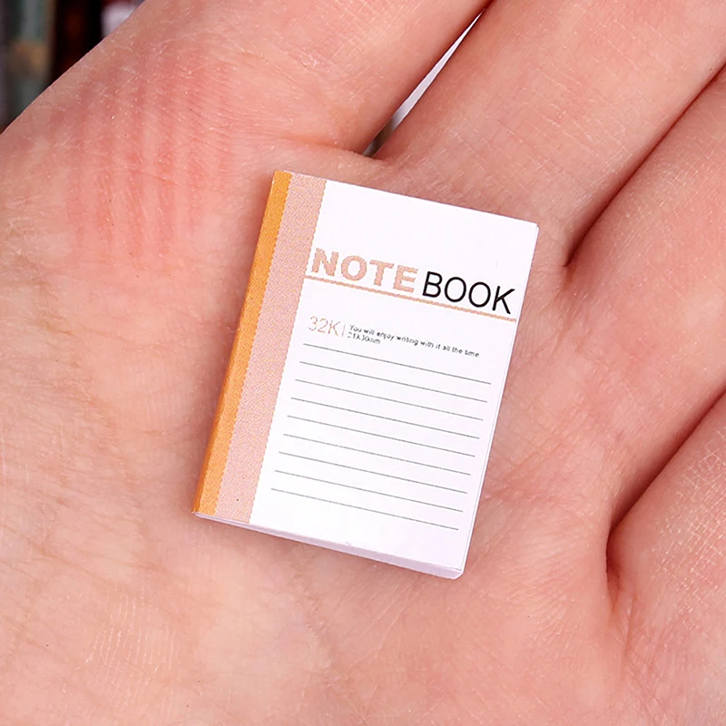 4Pcs 1/12 Dollhouse Mini Notebook Exercise Book Model Dollhouse Study Decoration Dolls House School Stationery Accessories