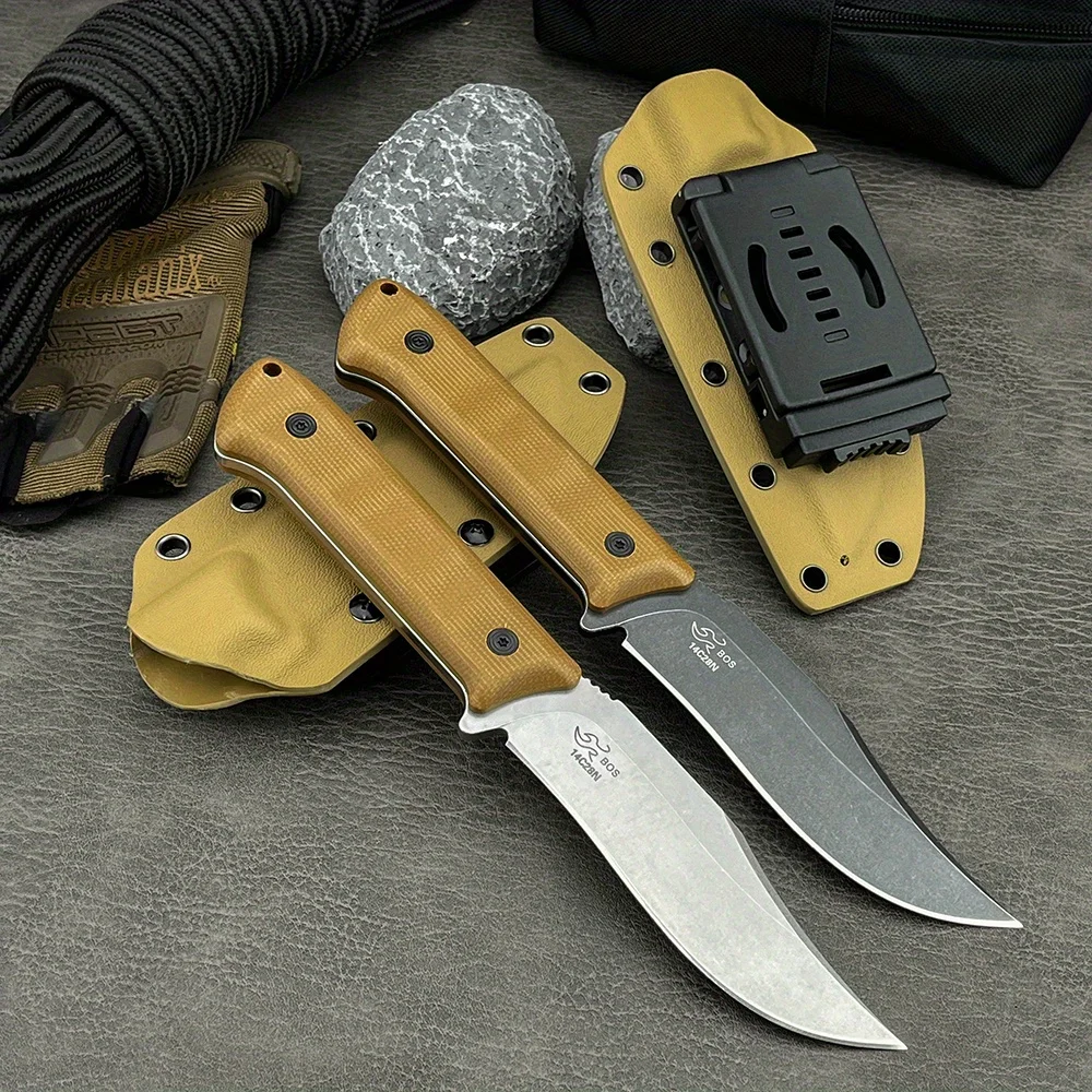 

Нож с фиксированным клинком 104, клинок из стали 8Cr13Mov, рукоять из G10, прочный и универсальный, для обеих рук, с ножнами, отличный EDC-нож для резки.