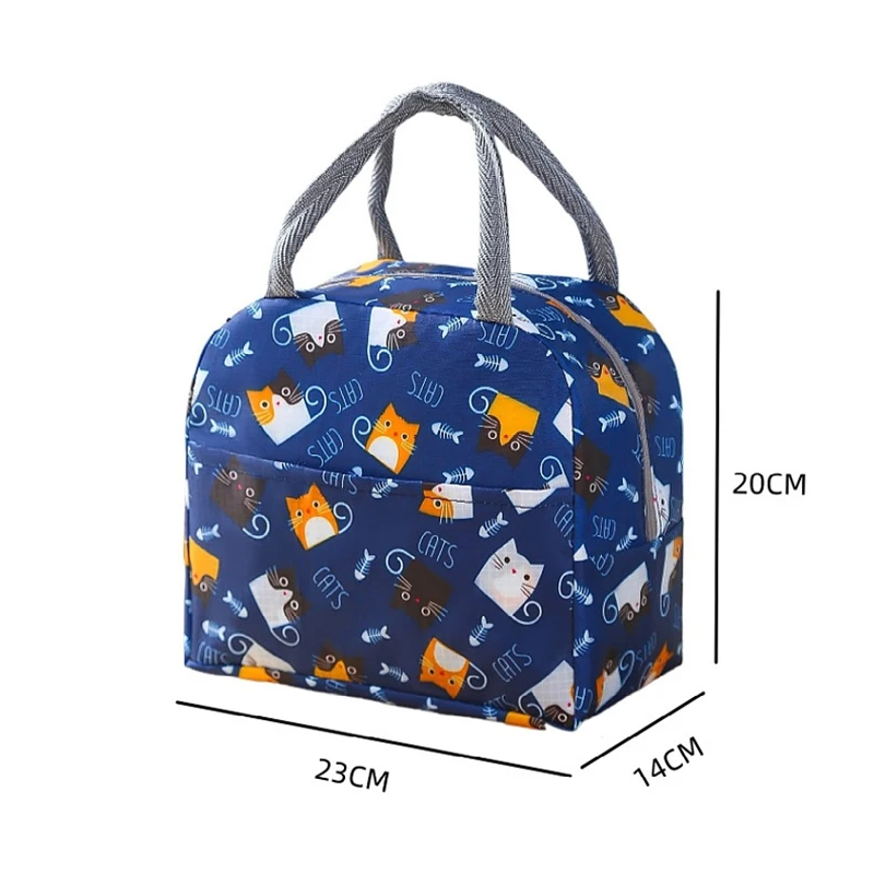 New Color Lunch Box Bag Thermal Insulation Bag Portable Lunch Bag Students Workers With Meals Thickened Aluminum Foil Bag