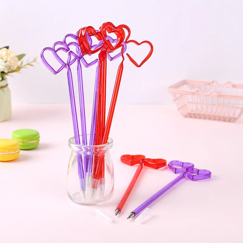 Creative advertising promotion gift modeling love pipette pen PETG single-heart ballpoint pen stationery  korean stationery