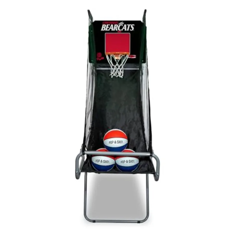 

Portable Arcade Basketball Game with Cincinnati Bearcats NCAA Graphics for Sports Fans Infrared Sensor Scoring System Includes
