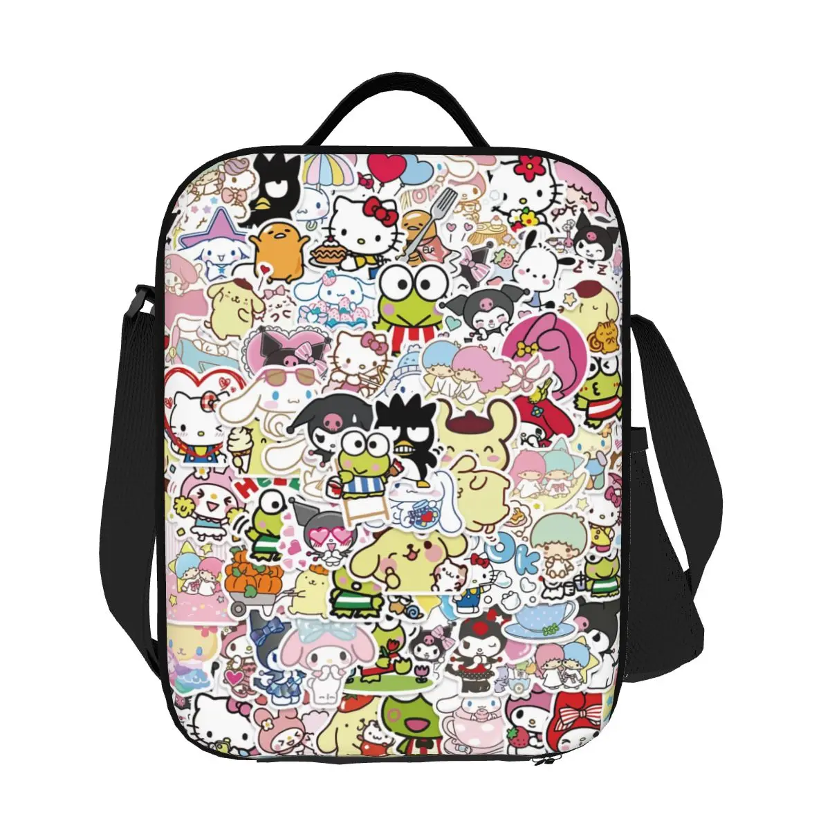

Изолированная большая сумка для обеда в стиле аниме «Hello Kitty», женская многоразовая термохолодильник, коробка для бенто, уличная коробка для кемпинга, путешествий