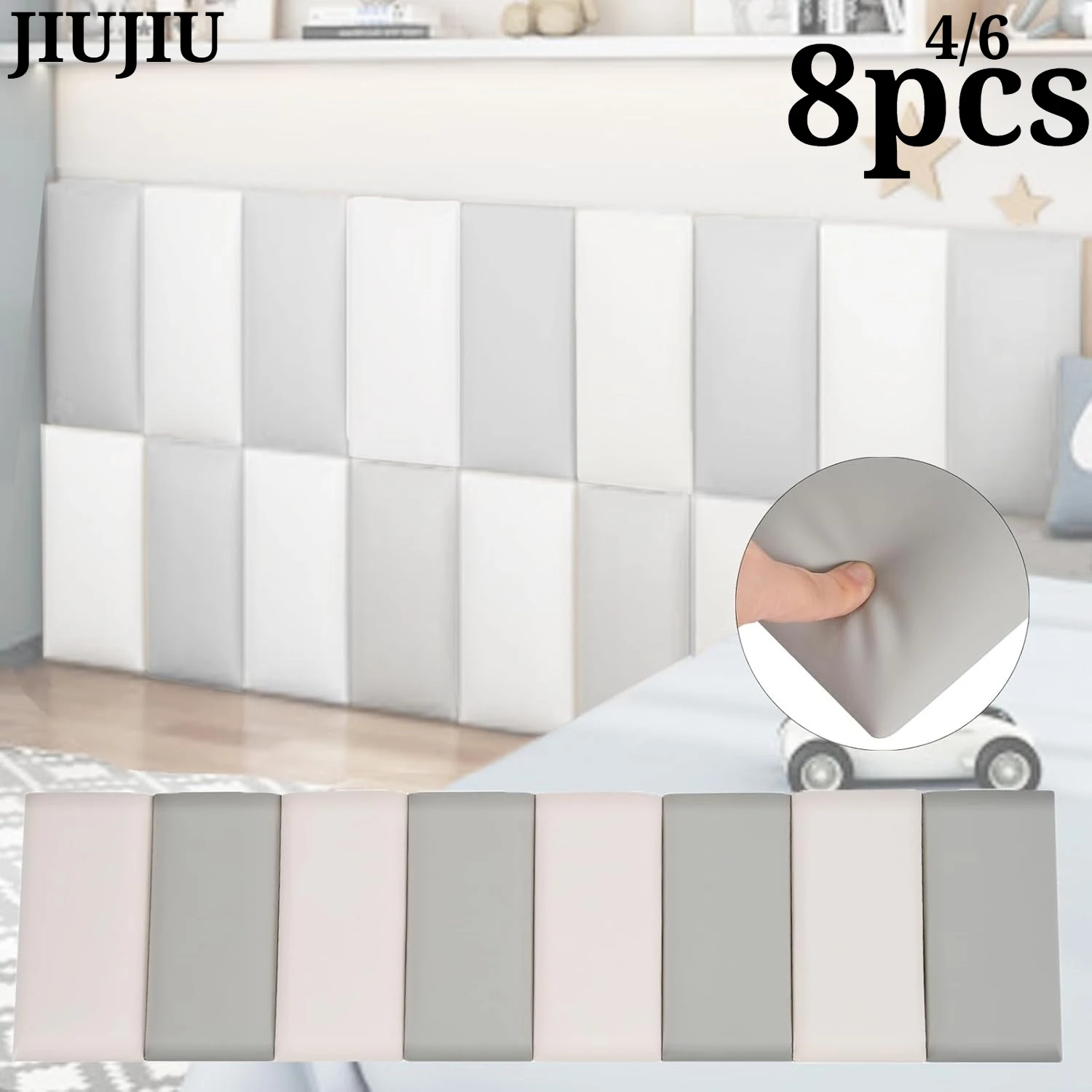 Thickened Self-adhesive Soft Back Wall Pad Bedroom Headboard Anti-collision Pad Sticker Living Room Background Protection Board