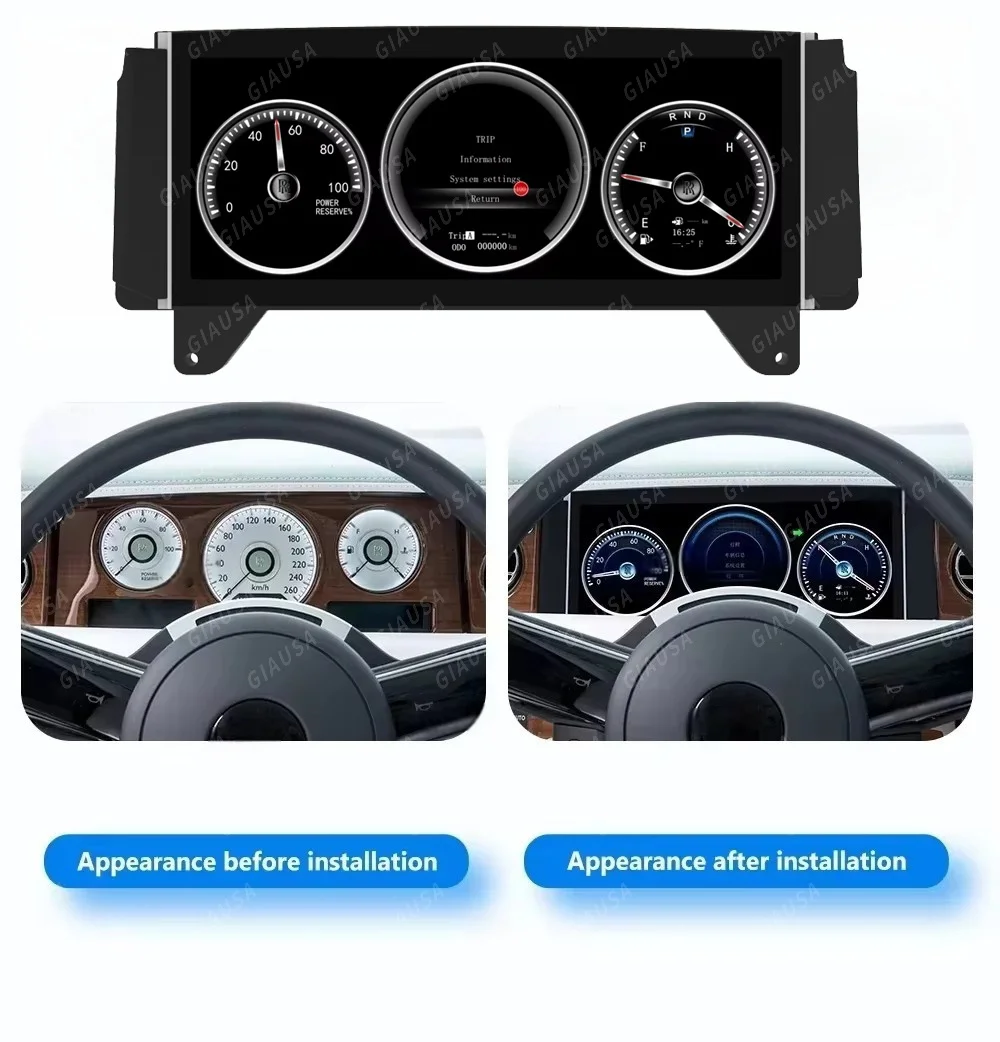 

LCD Car Cockpit For Rolls-Royce Phantom Family 2004 2005 - 2013 Digital Cluster Speedometer Dashboard Instrument Panel Display