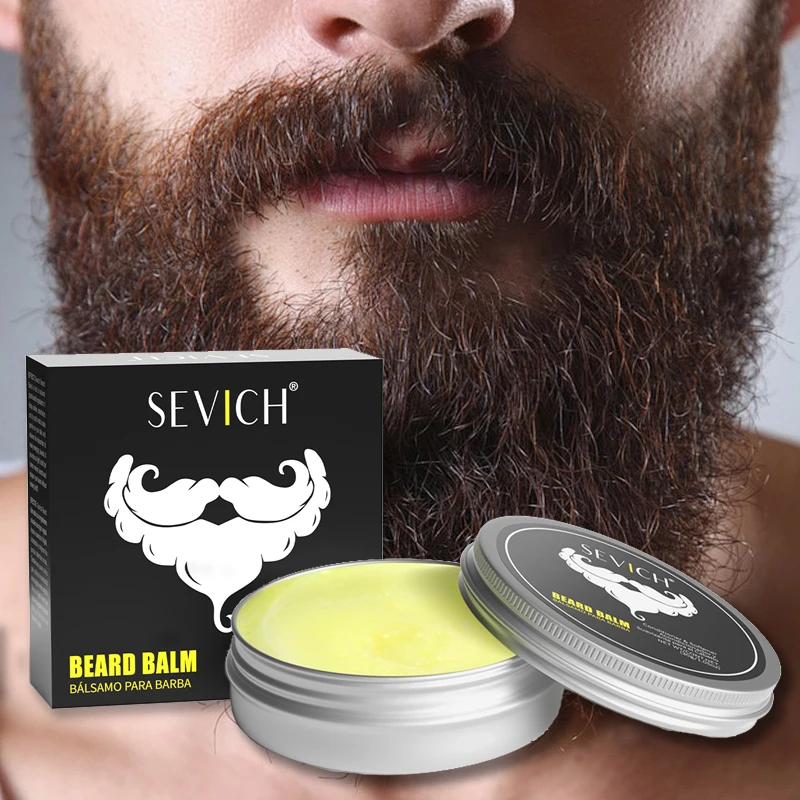 Beard Balm for Men Beard Conditioner Oil Natural Beard Care Wax Balm Moisturizing Anti-Frizz Beard Care Cream Mustache Styling