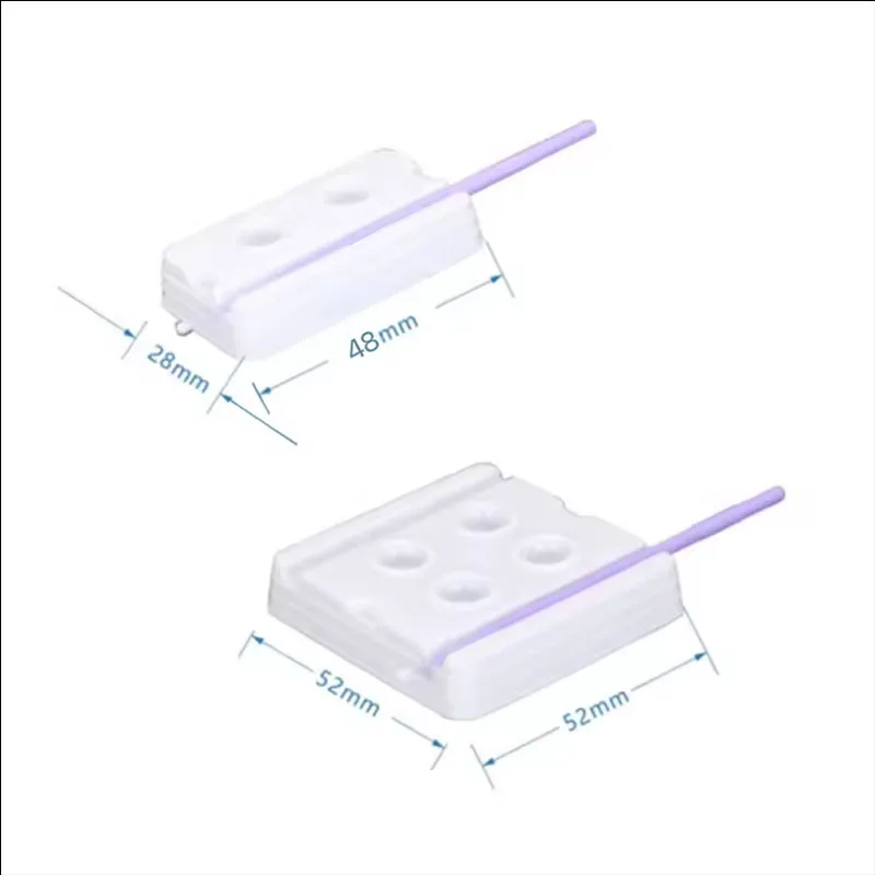 100pcs Dental Mixing Well 2/4 Holes Disposable Plastic Mixing Trays for Mixing Materials Pigment Cups Dentistry Plate Supplies