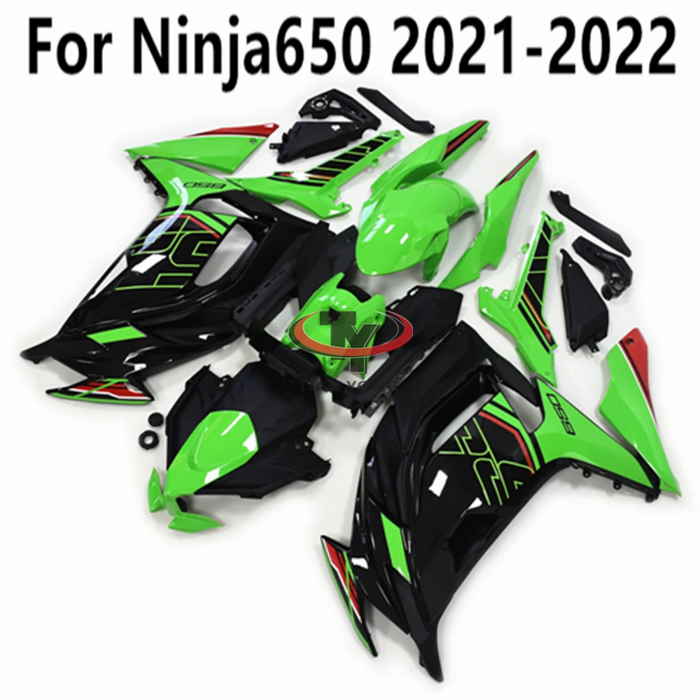 Bodywork Cowling Motorcycle Full Fairing Kit New KRT green printed line design For Ninja650 Ninja 650 2021-2022-2023-2024