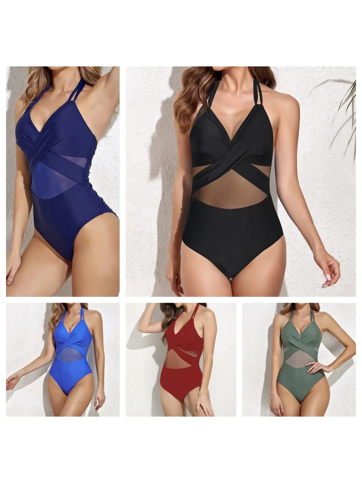 

Купальник Pure Color Me Bikini из нейлонового материала с подкладкой на груди, без стального каркаса, с дизайнерским кроем.