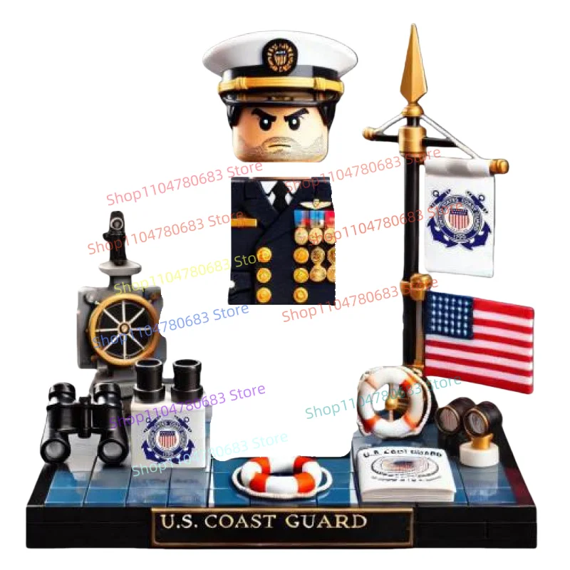 

MOC Building Blocks Military Display Set Mini Figure Assembly Model Display Anime Cartoon Toy Decorations Gifts Collectibles