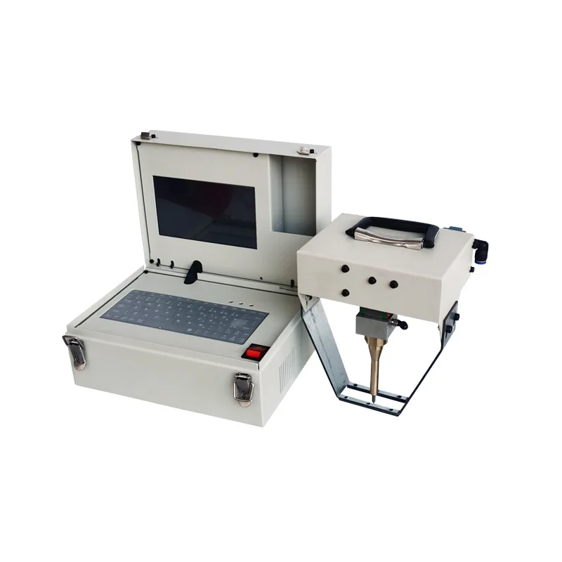 

Small laser marking machine Handheld metal coding machine Die flange Steel structure marking Pneumatic marking machine