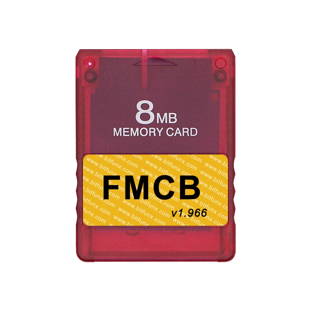 สําหรับ PS2 FMCB V1.966 ฟรี Mcboot การ์ดหน่วยความจําสําหรับ PS2 SONY Playstation 2 64MB พร้อม OPL โปร่งใสกรณี