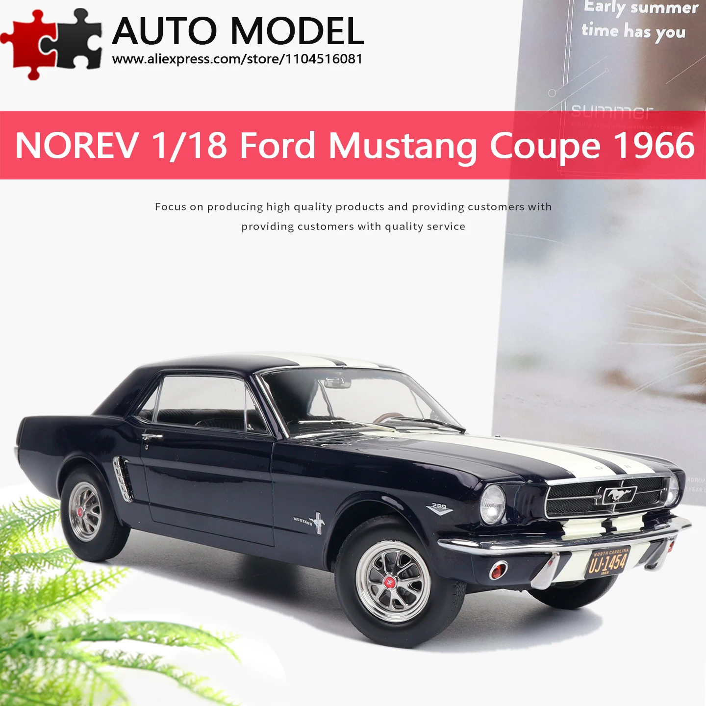 

Norev 1:18 Scale Cars Ford Mustang 289 Coupe 1966 Retro Muscle Car Metal Model Car Miniature Cars Diecast Cars Adult Toys Boy