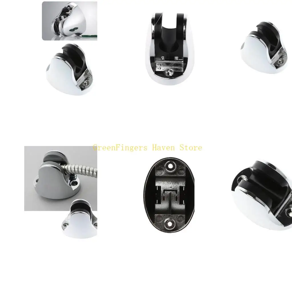F68D Chrome Bathroom Shower Base Holder Adjustable Hose Wall Mount for Head Stand Bra