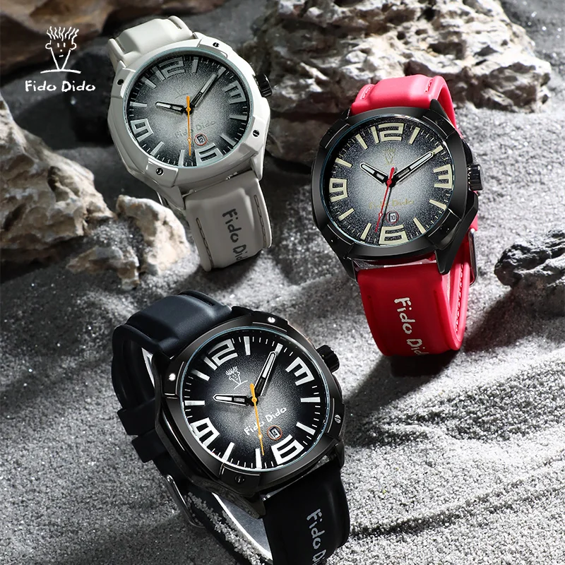 피도 다이도 커플 워치 50M 방수 - 실리콘 스트랩 레트로 | 선물 FD2371