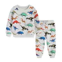 Jumping Meters New Elmo Cartoon Boys Girls Clothing Sets Autumn Spring Cartoon Children's Clothes Hot Selling Kids 2 Pcs Suit