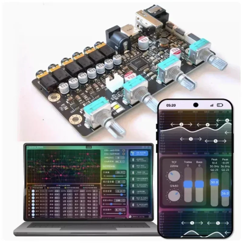 carte-de-reglage-de-preamplificateur-dsp-a-7-canaux-7-voies-independantes-15-segments-eq-1-piece