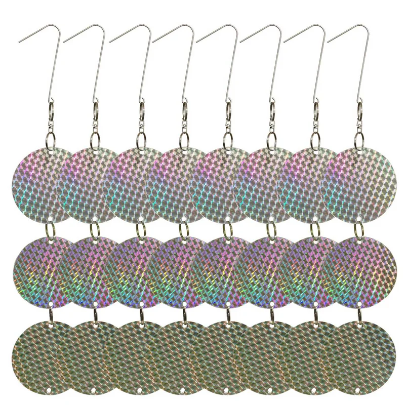 

AB33-96PCS Bird Repellent Discs Reflective Hanging Device To Keep Birds Away Like Woodpeckers For Pigeons Woodpeckers