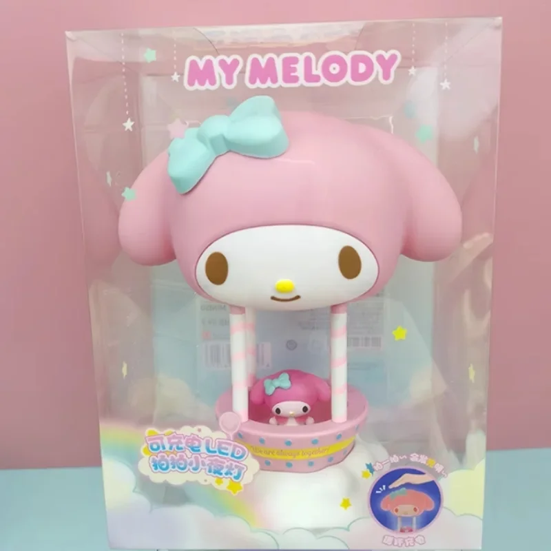 Sanrio Kuromi My Melody Silicone Patted Night Light Hot Air Balloon LED Lamp Cute Home Decoration Peripheral Toys Birthday Gift