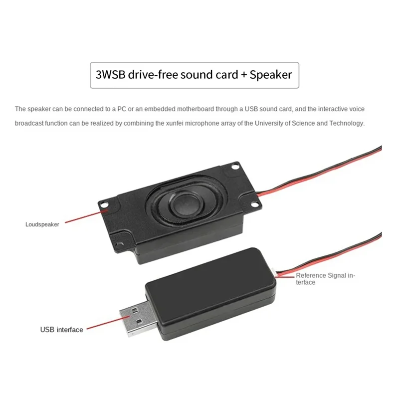 Módulo de matriz de anel de microfone de campo distante ROS Placa de voz de 6 microfones Navegação de posicionamento de 6 microfones