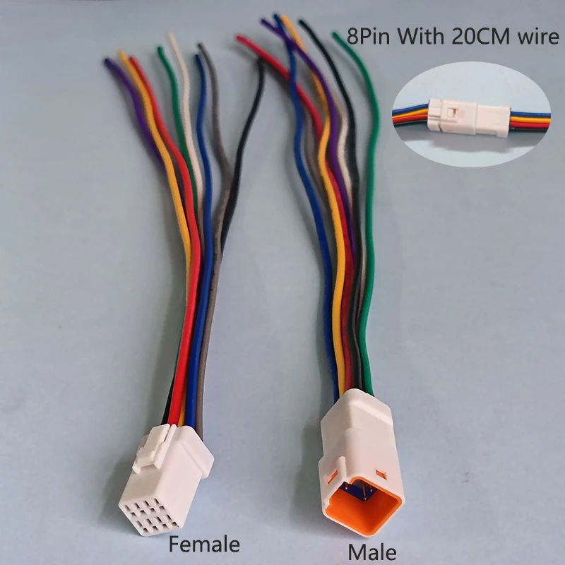 1 Paar 2P 3P 4P 6P 8P JST-Stecker für Auto, wasserdichter Kabelverbinder, Stecker-Buchse-Paar-Verbinder 04R/06T/02R JWPF Verdrahtungsklemme