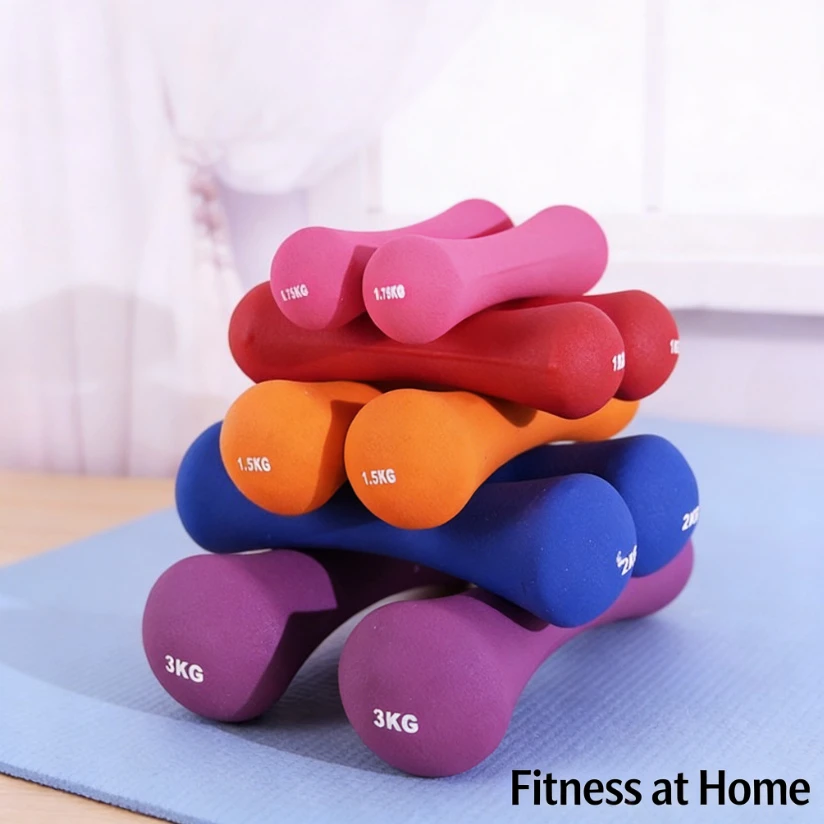 Mancuerna pequeña de hierro fundido con revestimiento antideslizante para hombres y mujeres, equipo de ejercicio para entrenamiento de brazos, yoga y fitness en casa.