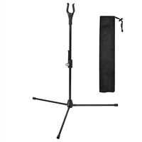 Practical Bow Rack Archers Plastic Head 18.9” Adjuster Aluminum Connector Bow Stand Holder Outdoor Hunting Portable