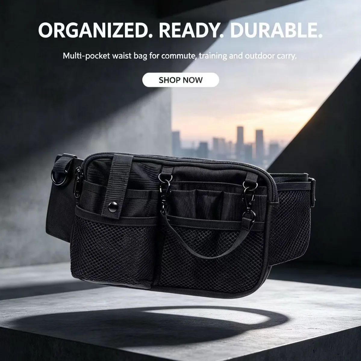 Portable Large Adjustable Medical Tool Waist Pouch, Waterproof Wear Resistant Work Storage Bag For Nursing Home Care And Daily