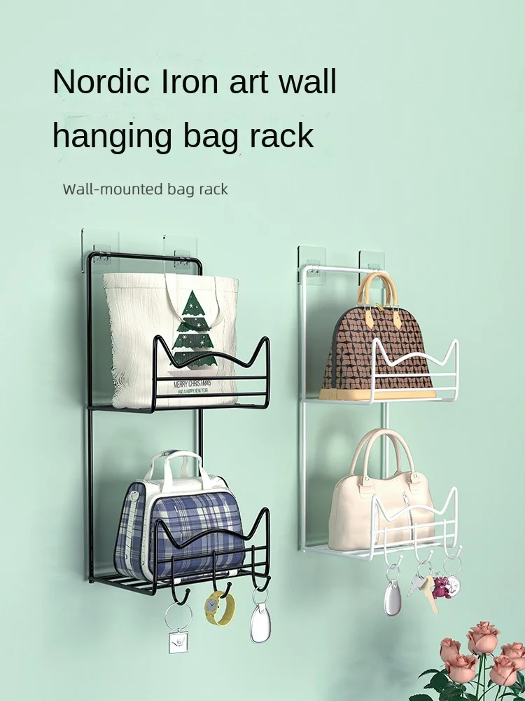 

Bag Storage Hanging Bag Organizing Rack Wall Dormitory Closet Behind The Door Shelves Shelf Bathroom Organizer